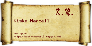 Kiska Marcell névjegykártya